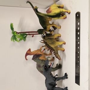 Dinosaur Playset with Palm Tree